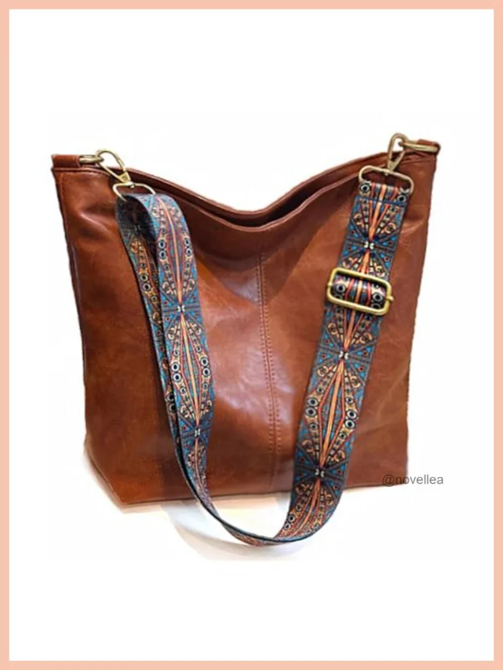Vegan Leather Hobo Bag Crossbody Purse with Zipper Shoulder Handbag